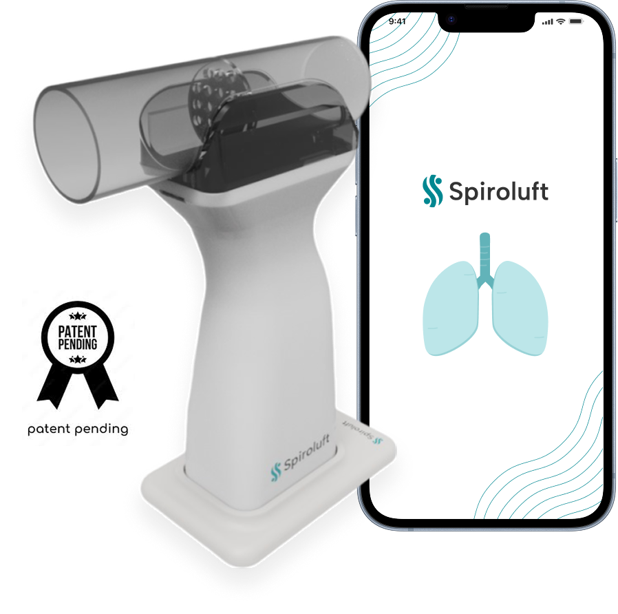 Spiroluft device and test results screen - with splash screen