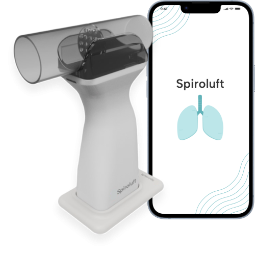 Spiroluft device and test results screen - with splash screen