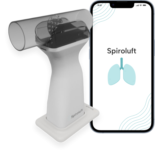 Spiroluft device and test results screen - with splash screen